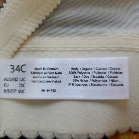 NWT DOMINQUE Corset Shapewear Top IVORY WHITE Retro Pin-Up 34C #6377 - Picture 10 of 11